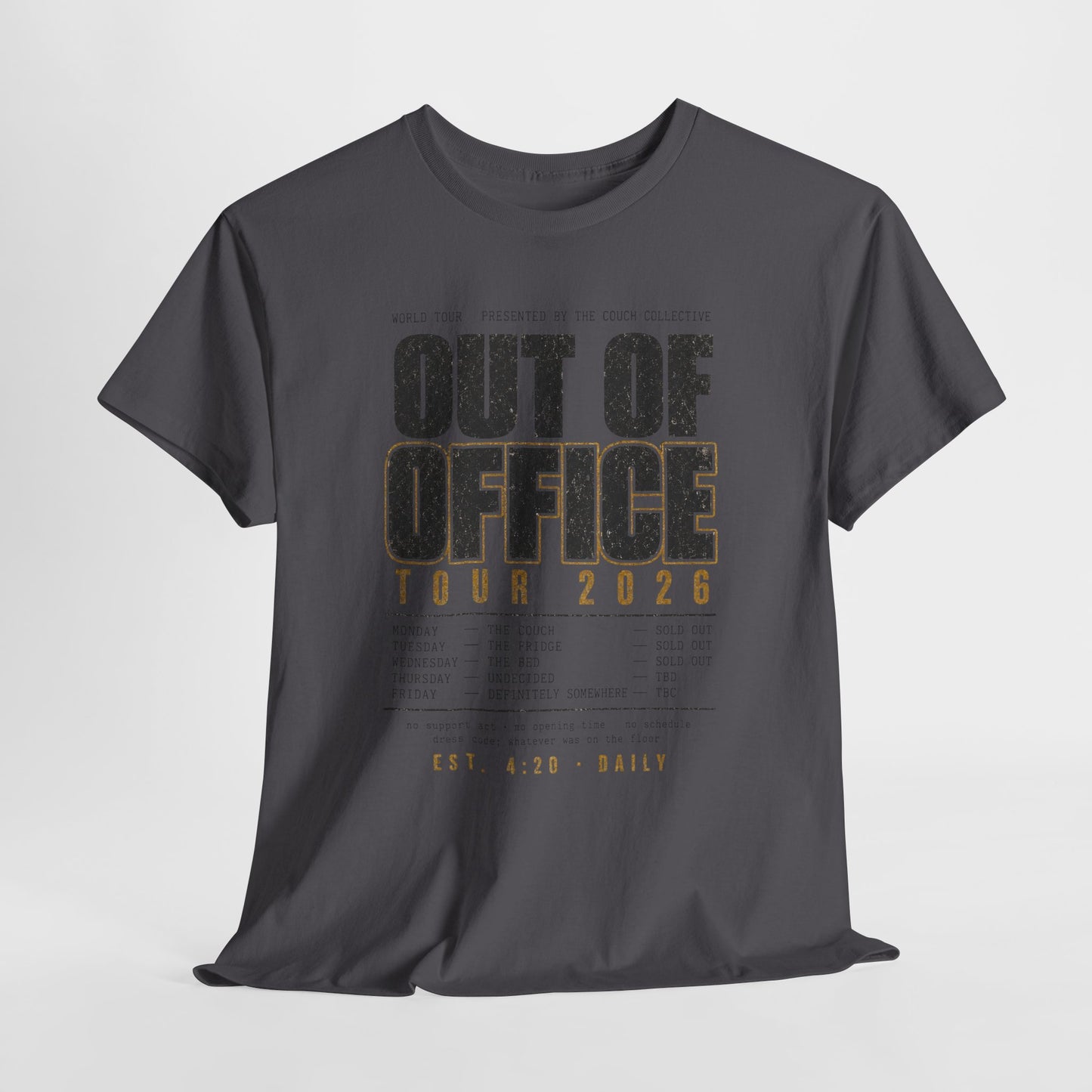 Out of Office Tour 2026 T‑Shirt — Vacation & Travel Graphic Tee