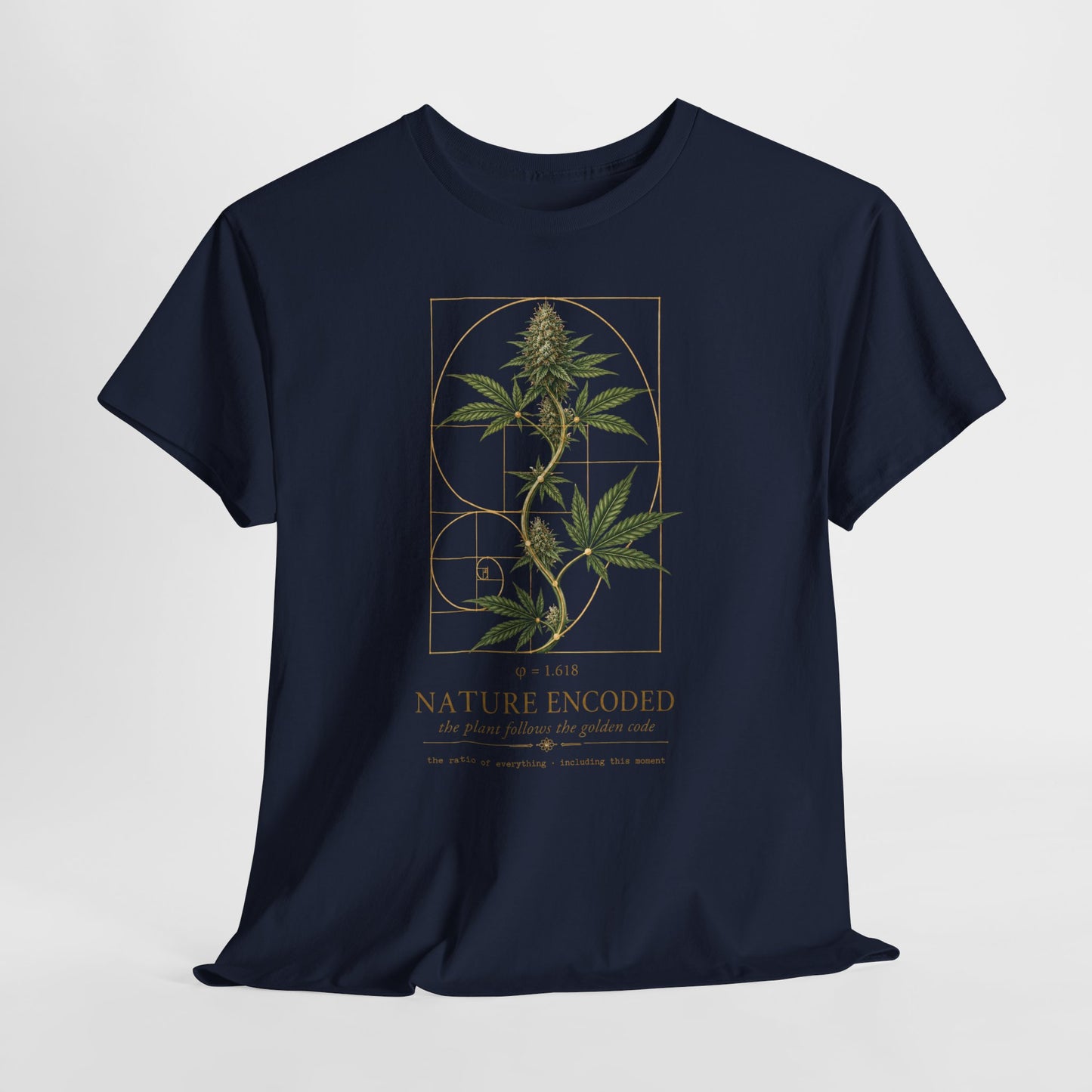 Botanical Cannabis T-Shirt — "Nature Uncoded" Graphic Tee