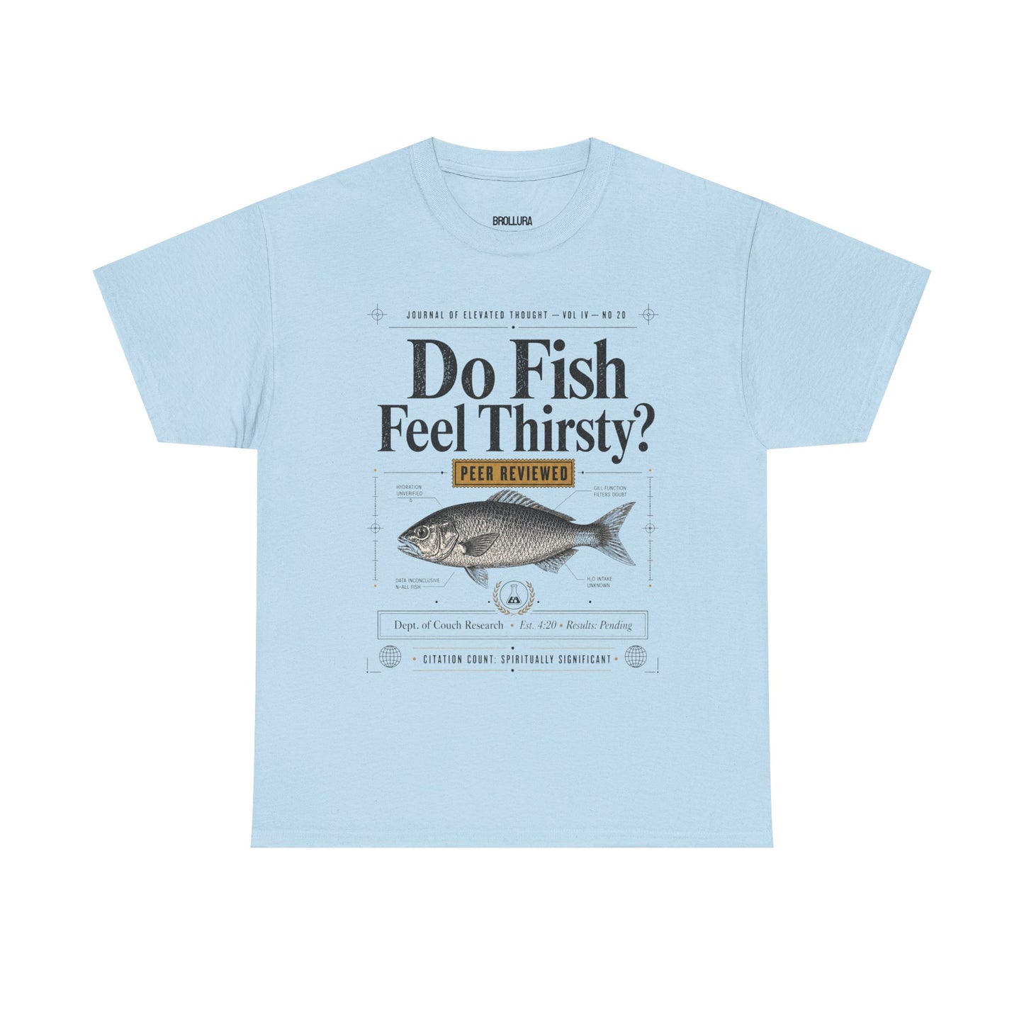 Funny T-Shirt — "Do Fish Feel Thirsty?" Vintage Fish Graphic Tee | Funny Science & Nature Shirt for Fishermen, Marine Lovers & Casual Wear