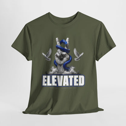 Elevated Graphic Tee — Peace Hand, Blue Snake & Doves