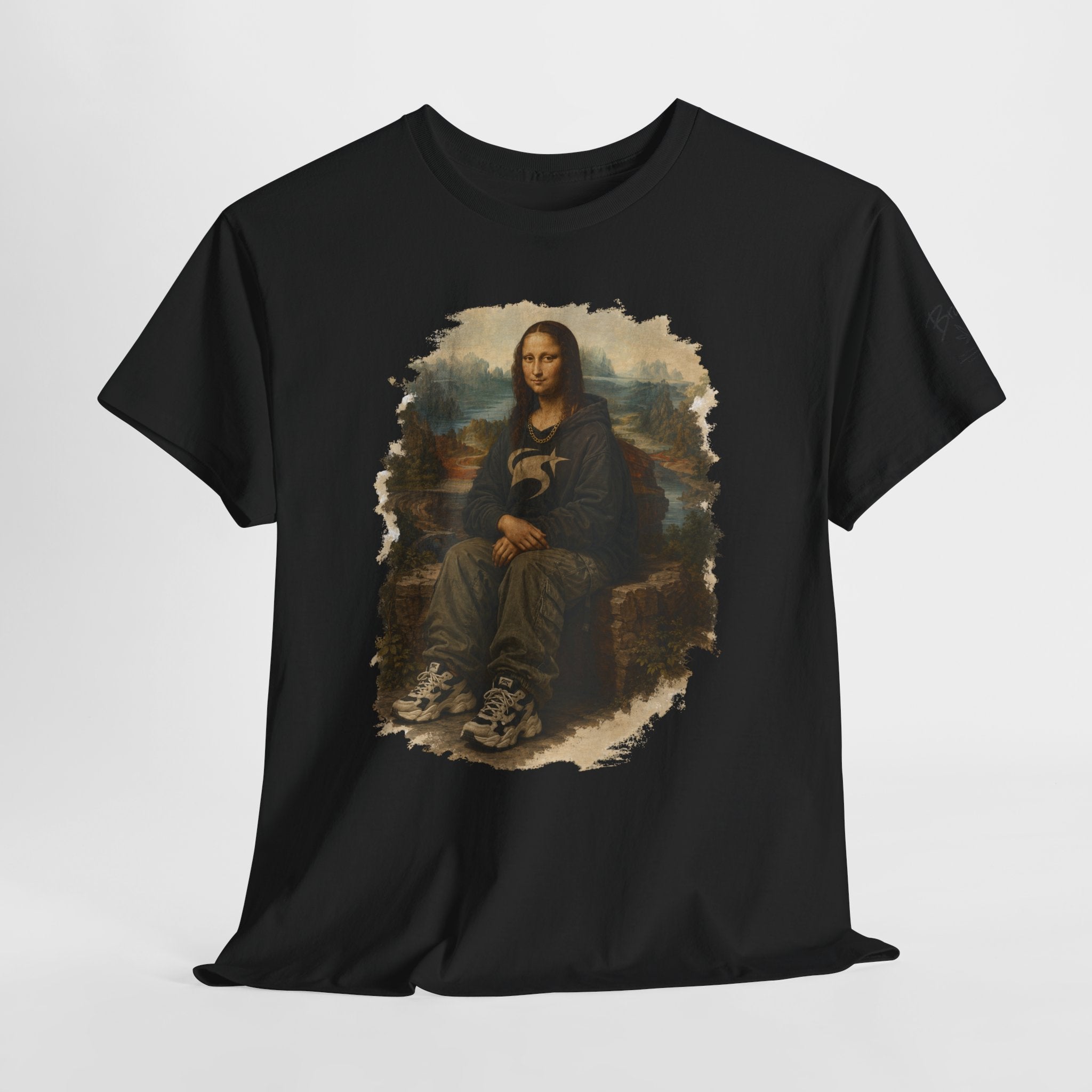 Mona Lisa Graphic Tee – Vintage Art Parody T-Shirt