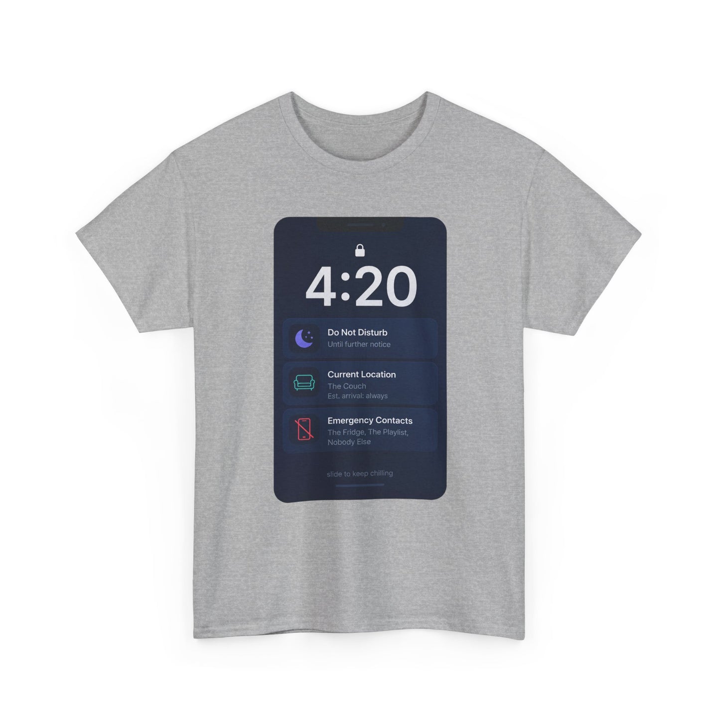 420 Phone Lockscreen Graphic Tee — Funny Stoner Shirt