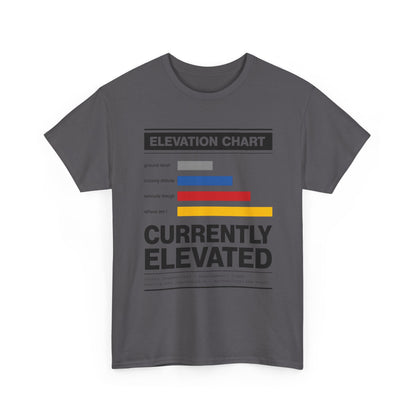 Funny Currently Elevated Tee — Elevation Chart Graphic T-Shirt