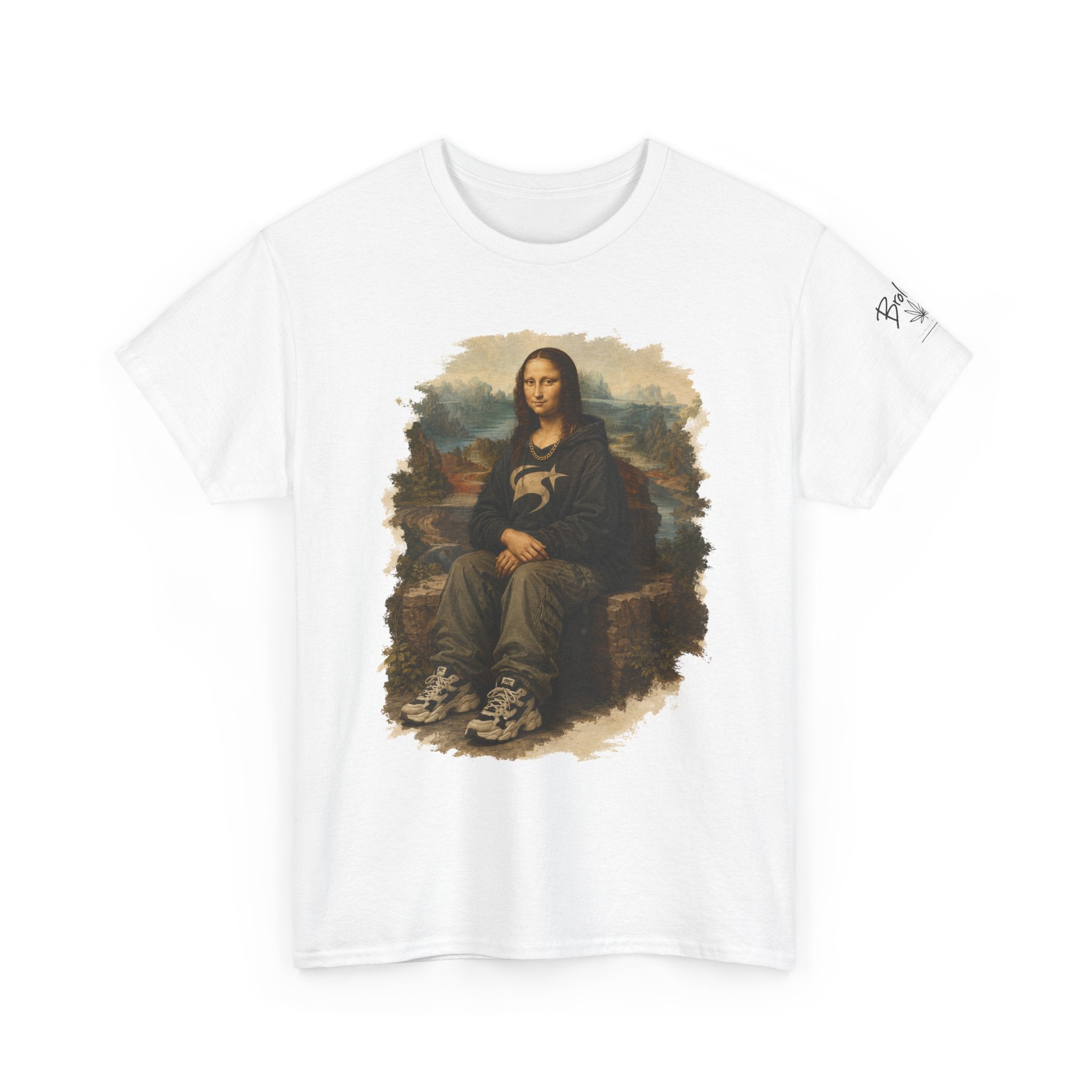 Mona Lisa Graphic Tee – Vintage Art Parody T-Shirt