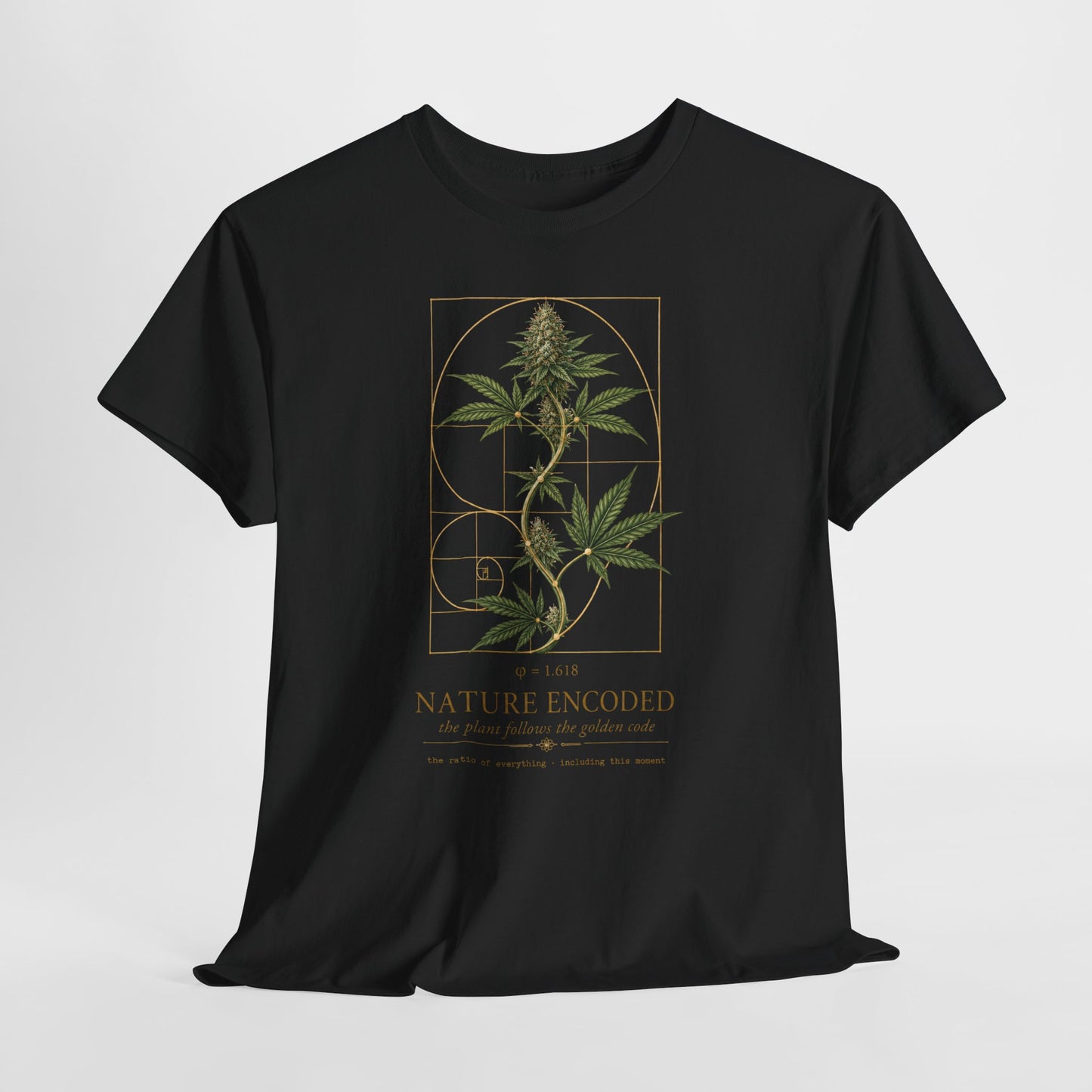 Botanical Cannabis T-Shirt — "Nature Uncoded" Graphic Tee