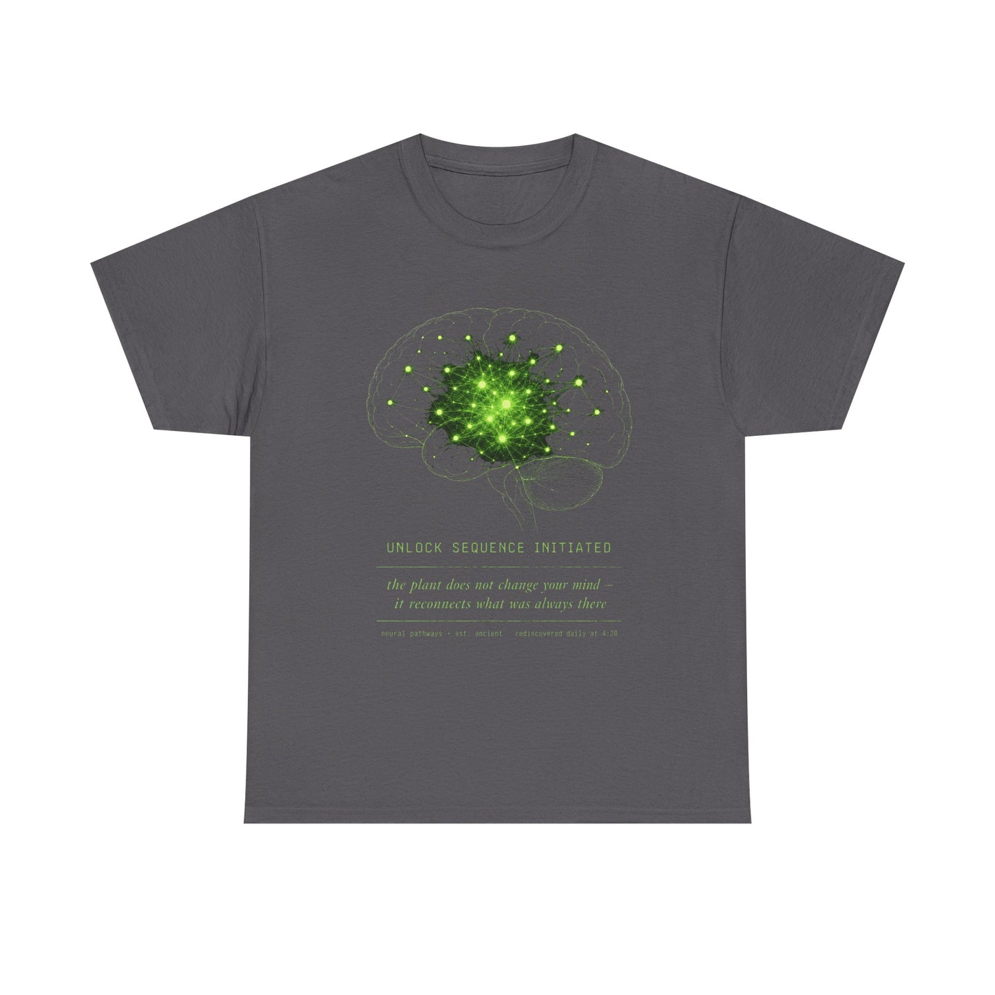 Brain Cell Science T-Shirt — Green Neural Network Anatomy Tee