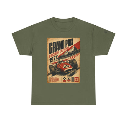 Grand Prix Vintage Racing Tee — Retro Circuit de LeMans 197X Car Poster