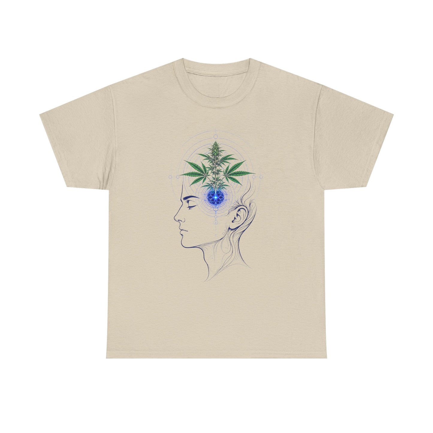 Mind Blossom T-Shirt — Botanical Head Illustration Tee