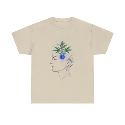 Mind Blossom T-Shirt — Botanical Head Illustration Tee