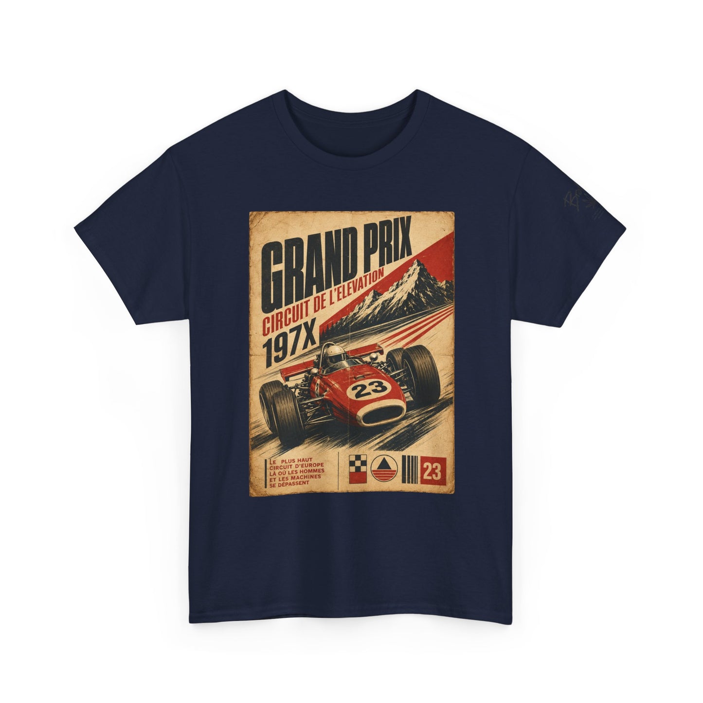 Grand Prix Vintage Racing Tee — Retro Circuit de LeMans 197X Car Poster
