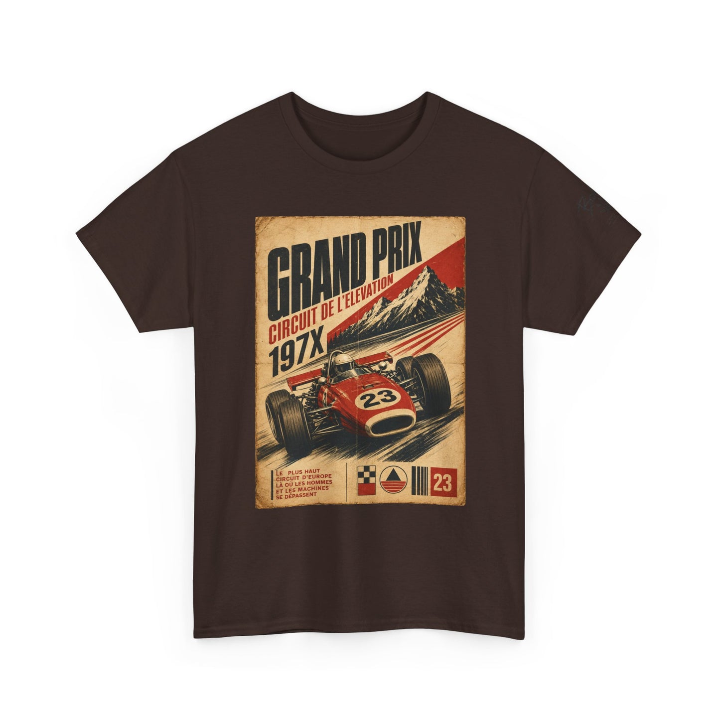 Grand Prix Vintage Racing Tee — Retro Circuit de LeMans 197X Car Poster