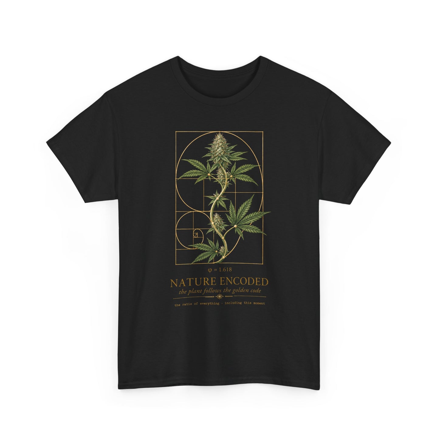 Botanical Cannabis T-Shirt — "Nature Uncoded" Graphic Tee