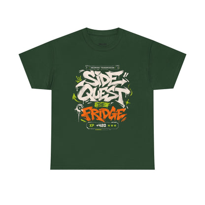 Funny Graffiti 'Side Quest: The Fridge' Graphic Tee — Gamer Streetwear T‑Shirt