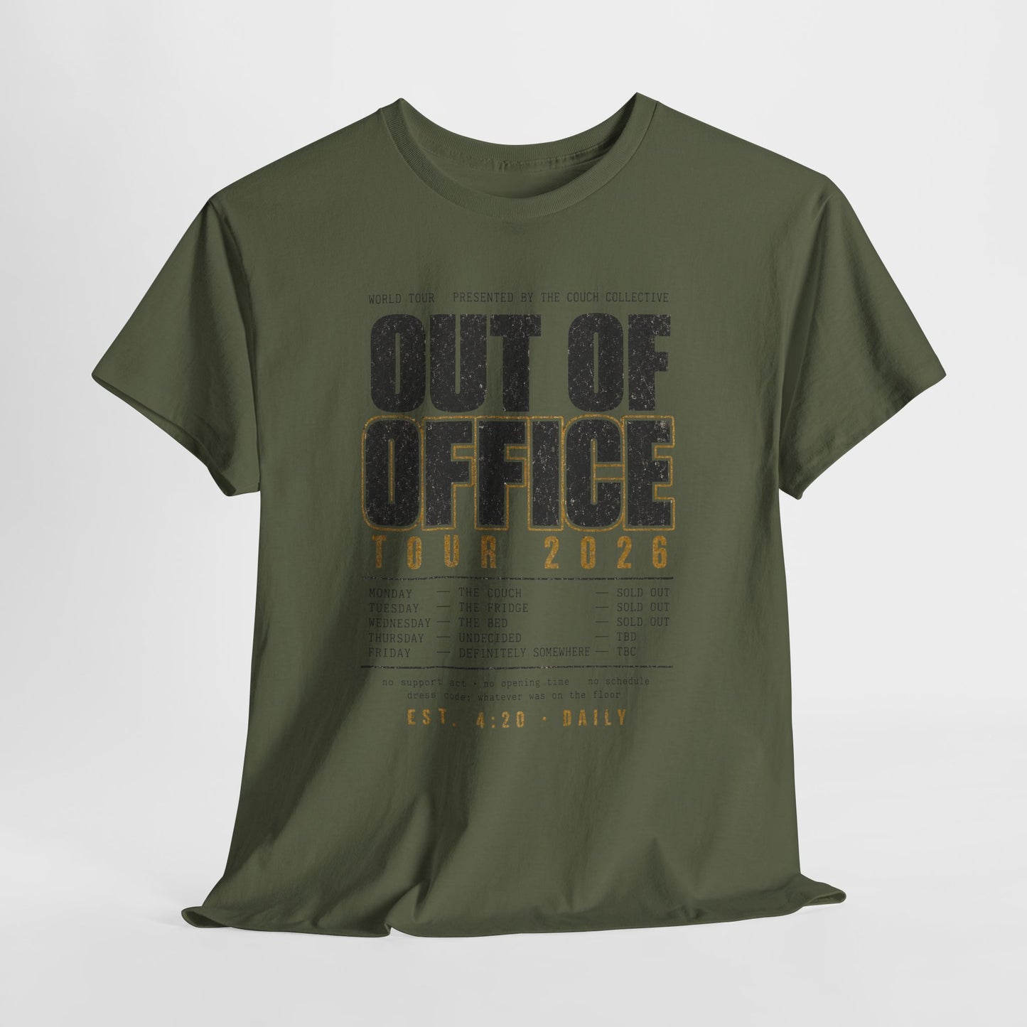 Out of Office Tour 2026 T‑Shirt — Vacation & Travel Graphic Tee