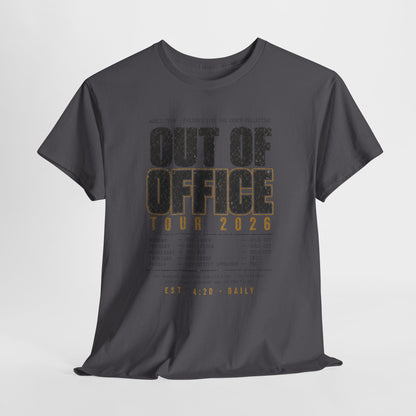 Out of Office Tour 2026 T‑Shirt — Vacation & Travel Graphic Tee