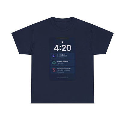 420 Phone Lockscreen Graphic Tee — Funny Stoner Shirt