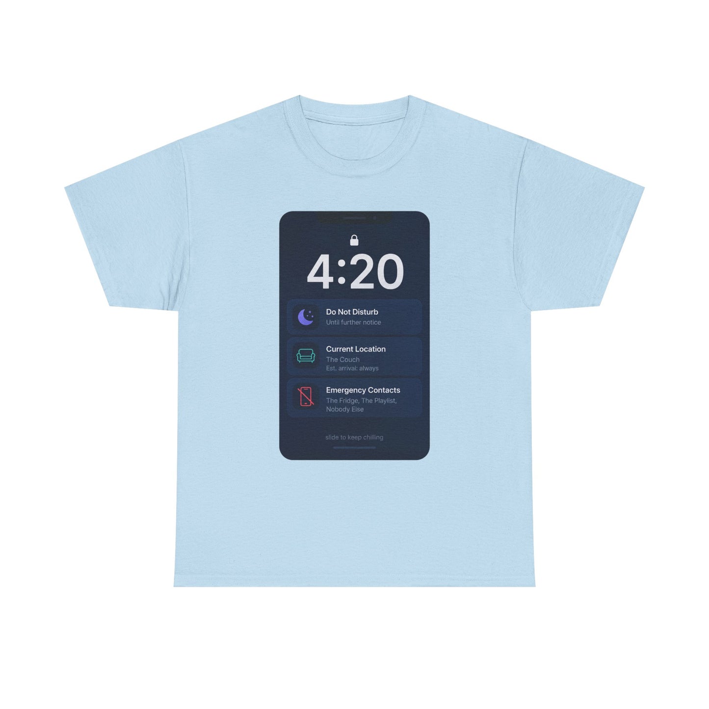 420 Phone Lockscreen Graphic Tee — Funny Stoner Shirt
