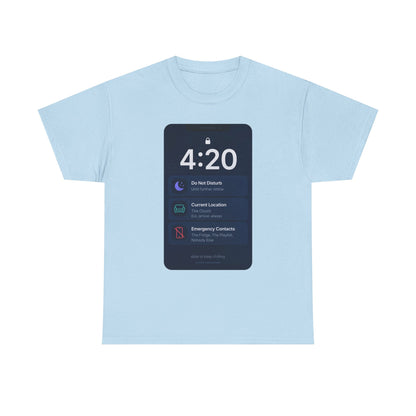 420 Phone Lockscreen Graphic Tee — Funny Stoner Shirt