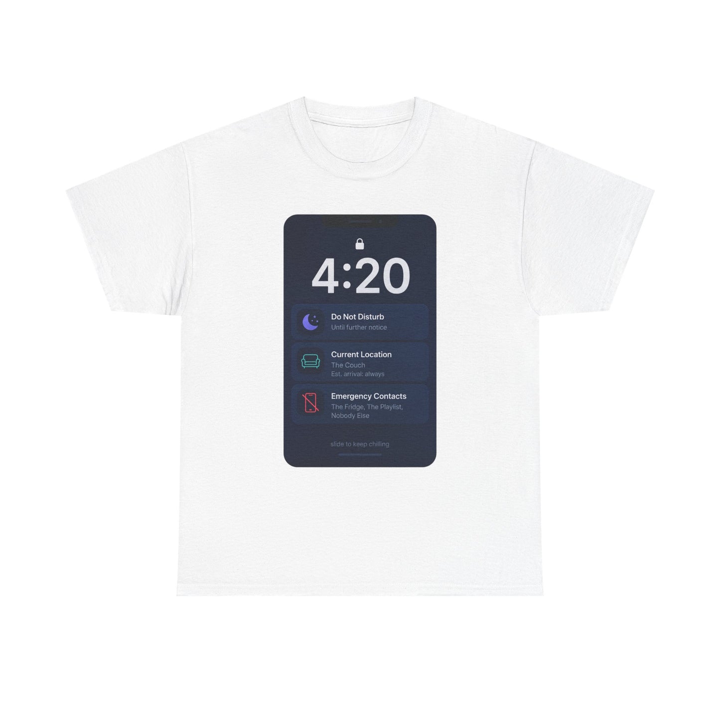420 Phone Lockscreen Graphic Tee — Funny Stoner Shirt