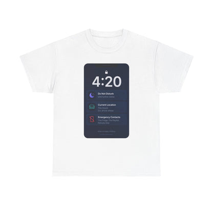 420 Phone Lockscreen Graphic Tee — Funny Stoner Shirt