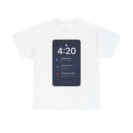 420 Phone Lockscreen Graphic Tee — Funny Stoner Shirt