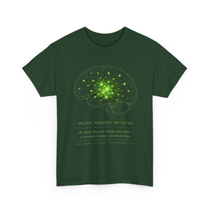 Brain Cell Science T-Shirt — Green Neural Network Anatomy Tee