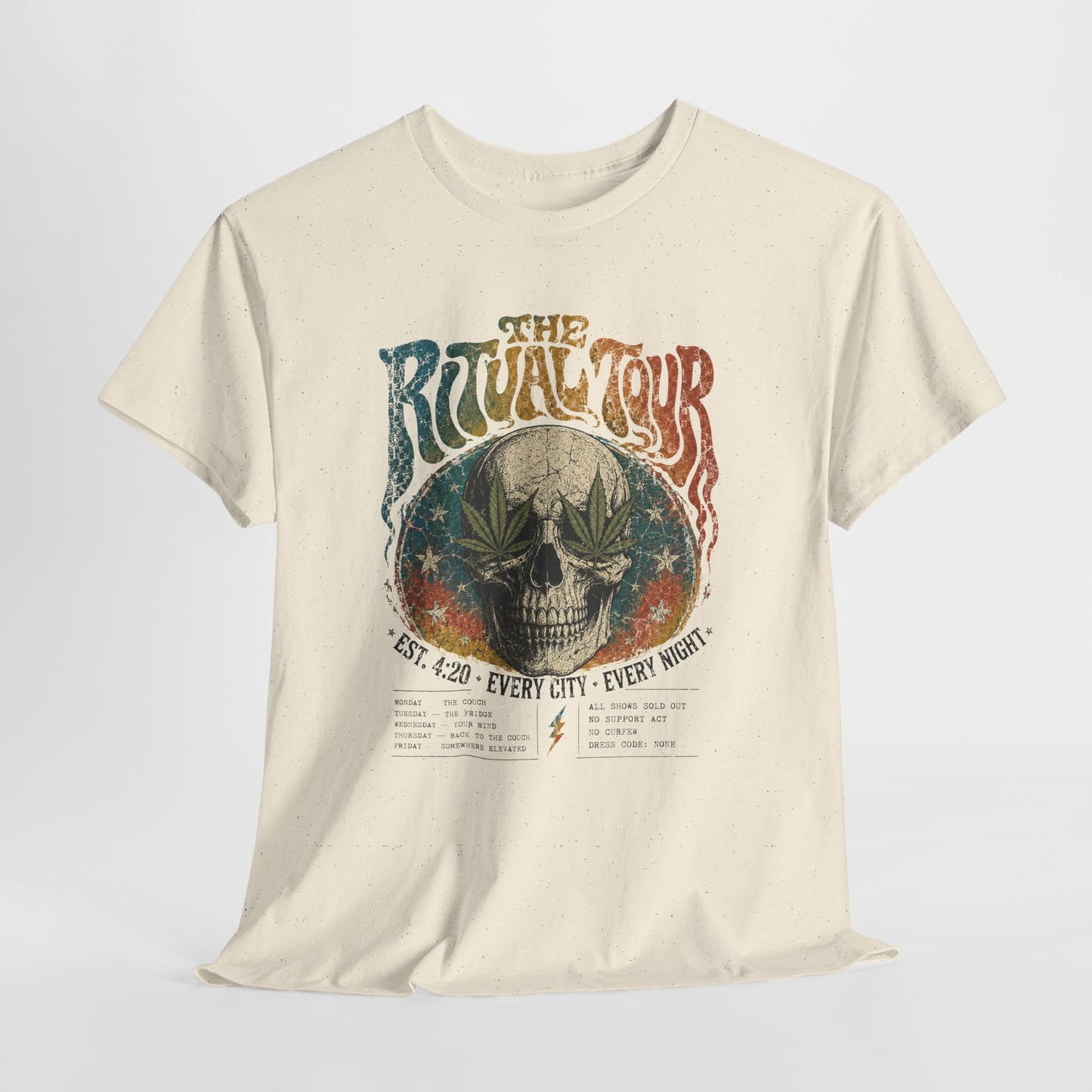 The Ritual Tour Skull Tee — Retro Vintage Rock Band Graphic T-Shirt