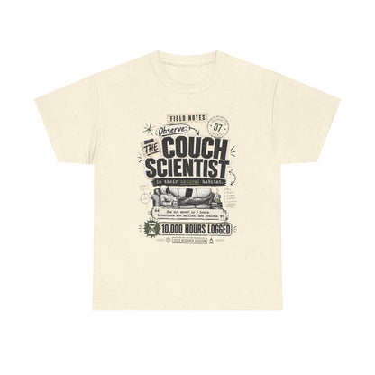 Funny Tee — "The Couch Scientist" Funny Vintage Sofa T-Shirt (10,000 Hours Logged)