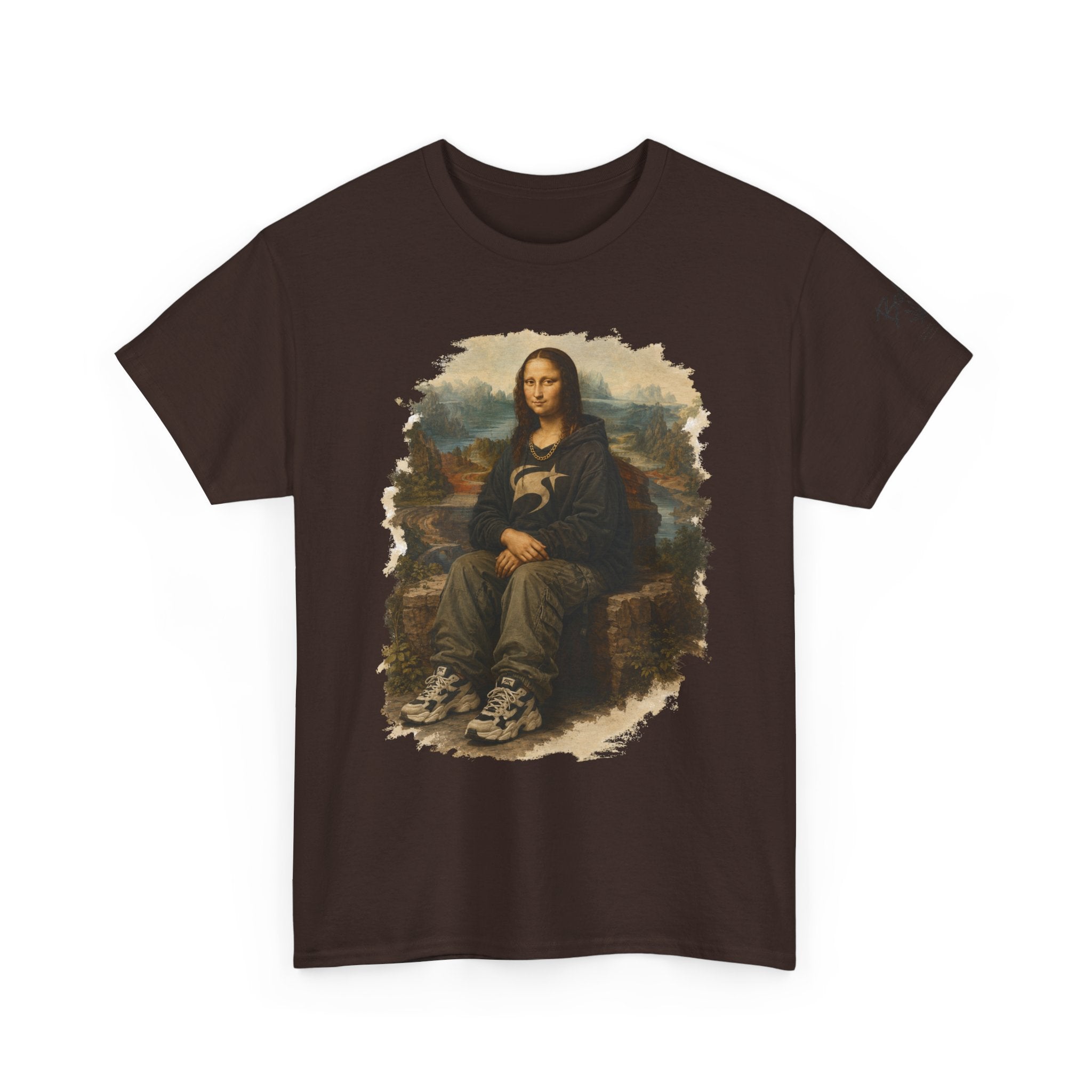 Mona Lisa Graphic Tee – Vintage Art Parody T-Shirt