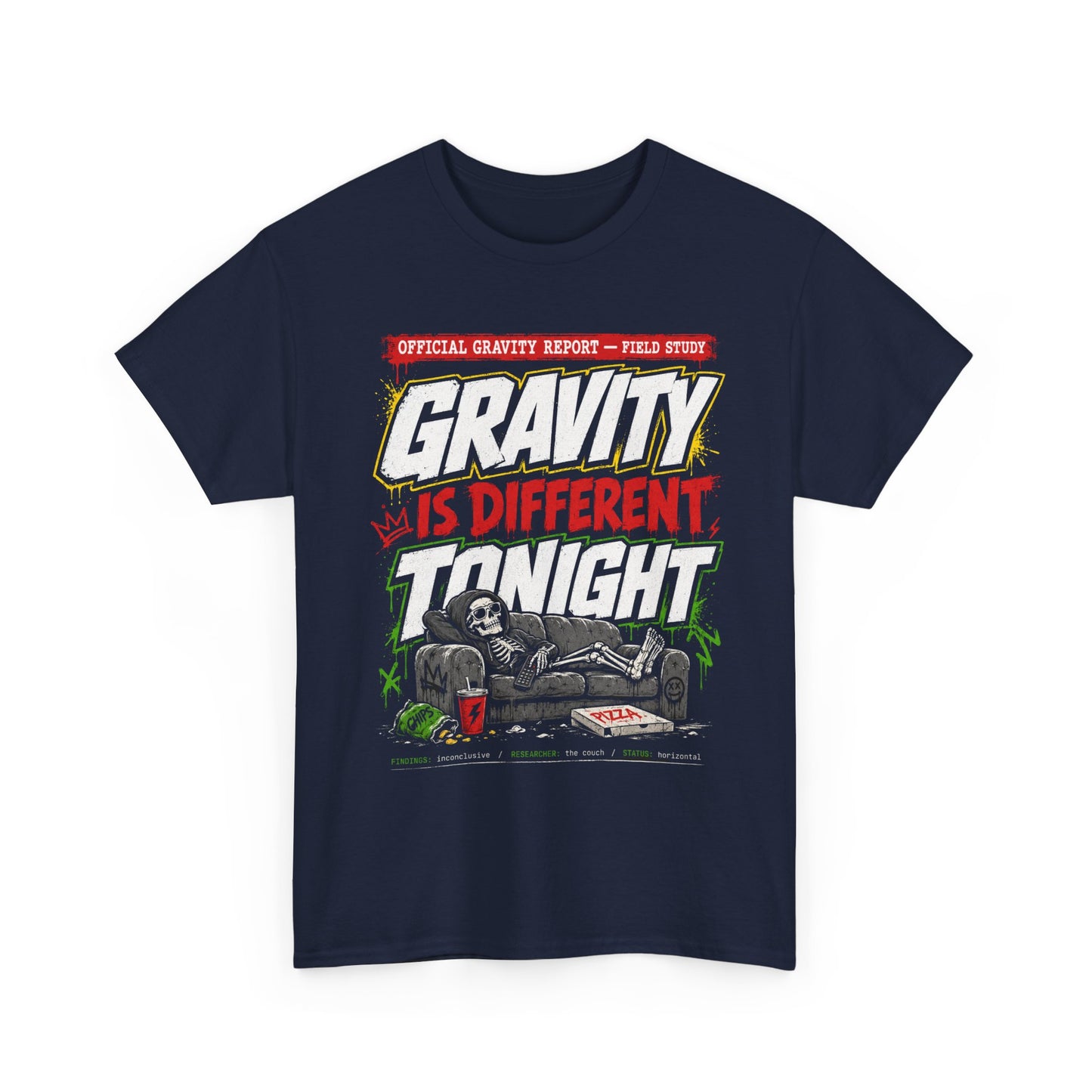 Funny Graphic Tee — 'Is Different' Retro Couch Illustration Shirt