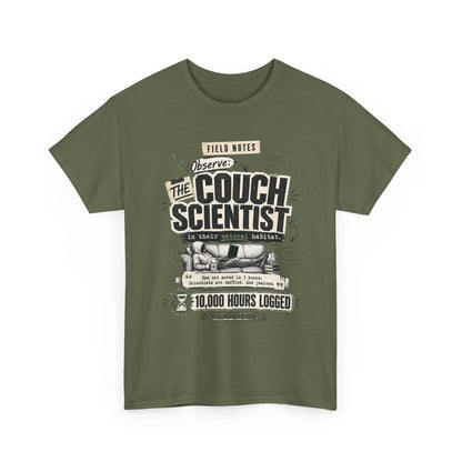 Funny Tee — "The Couch Scientist" Funny Vintage Sofa T-Shirt (10,000 Hours Logged)