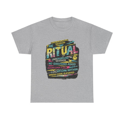 Ritual Graphic Tee — Vintage Neon Underground Session T-Shirt