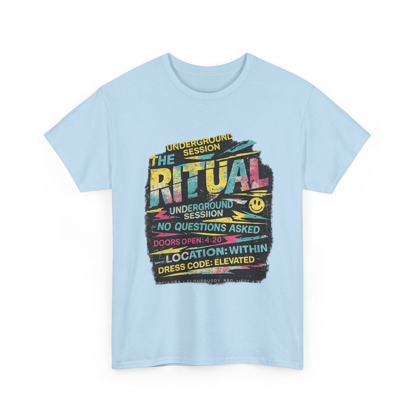 Ritual Graphic Tee — Vintage Neon Underground Session T-Shirt