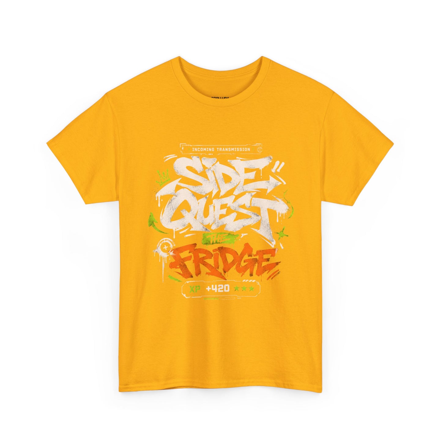 Funny Graffiti 'Side Quest: The Fridge' Graphic Tee — Gamer Streetwear T‑Shirt