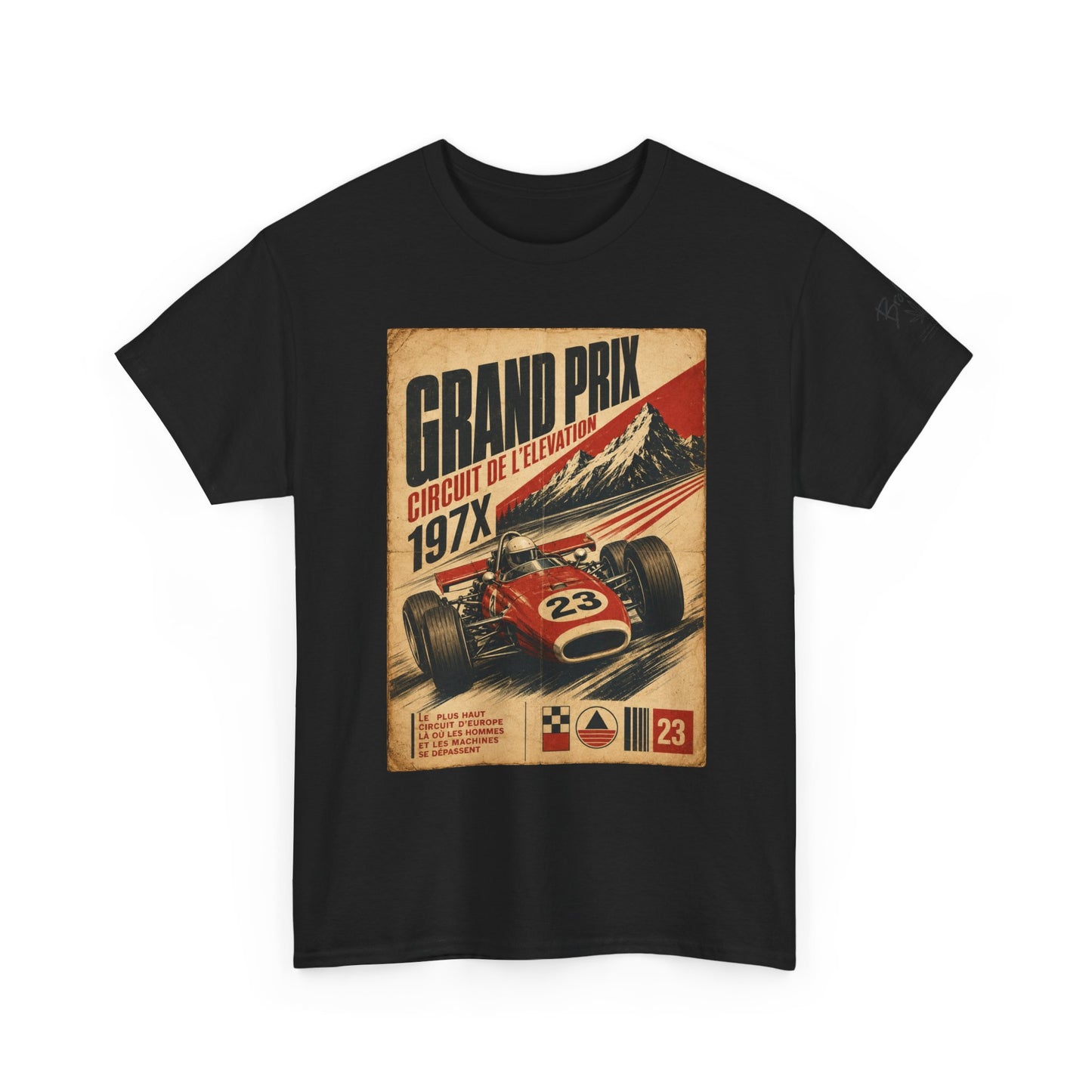 Grand Prix Vintage Racing Tee — Retro Circuit de LeMans 197X Car Poster