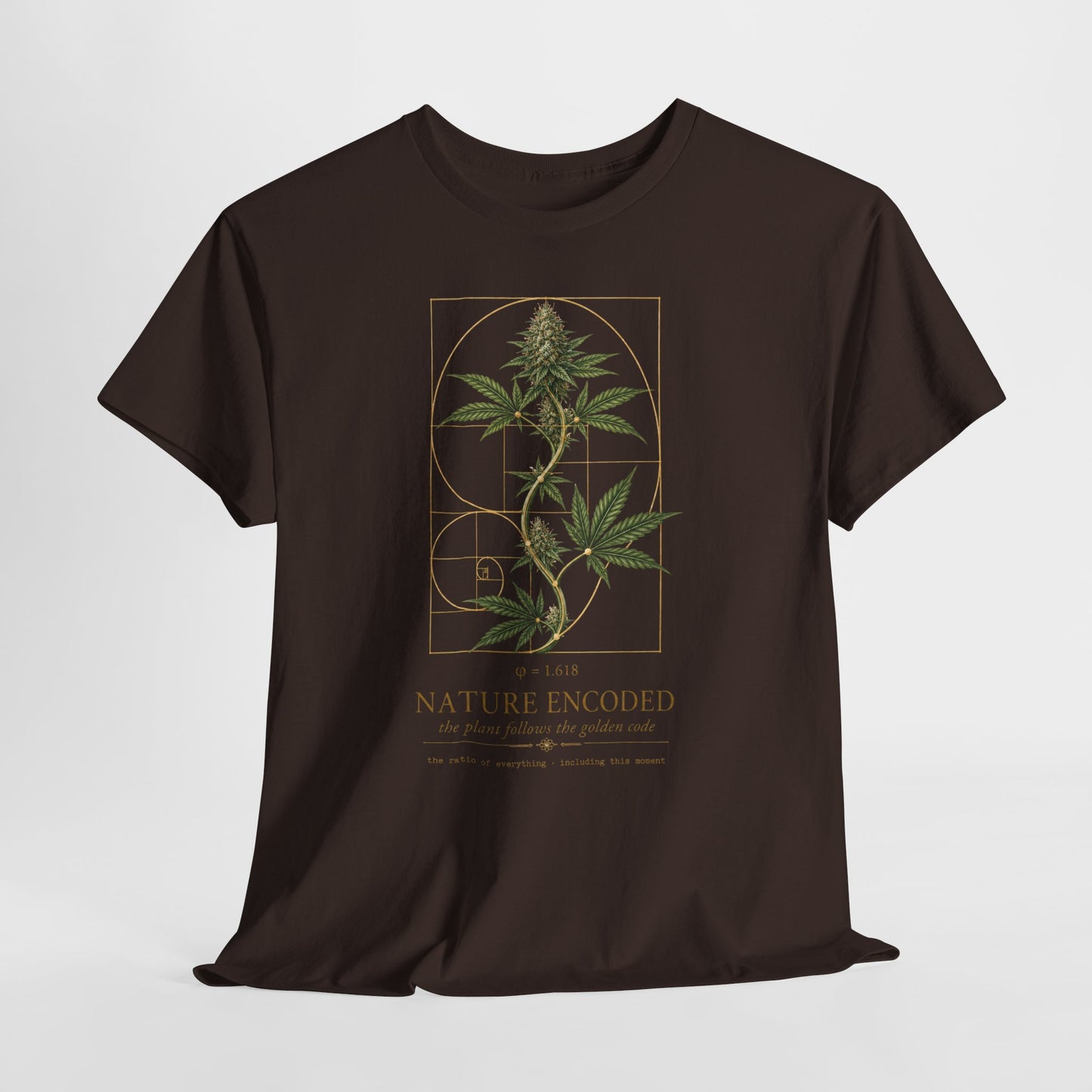 Botanical Cannabis T-Shirt — "Nature Uncoded" Graphic Tee