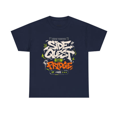 Funny Graffiti 'Side Quest: The Fridge' Graphic Tee — Gamer Streetwear T‑Shirt
