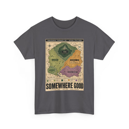 Map Graphic T-Shirt — "Somewhere Good" Vintage Adventure Tee
