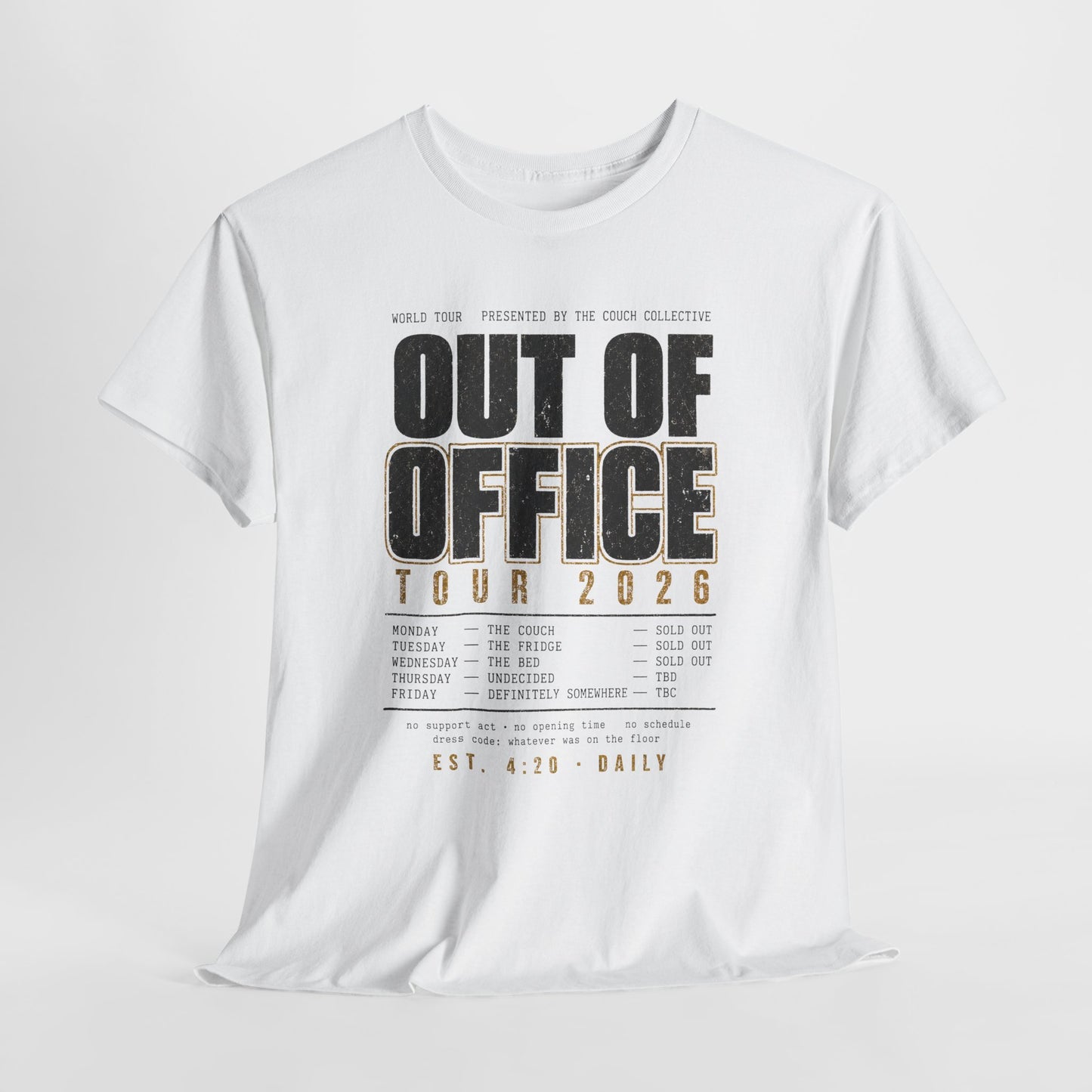 Out of Office Tour 2026 T‑Shirt — Vacation & Travel Graphic Tee