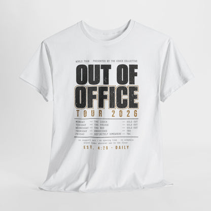 Out of Office Tour 2026 T‑Shirt — Vacation & Travel Graphic Tee