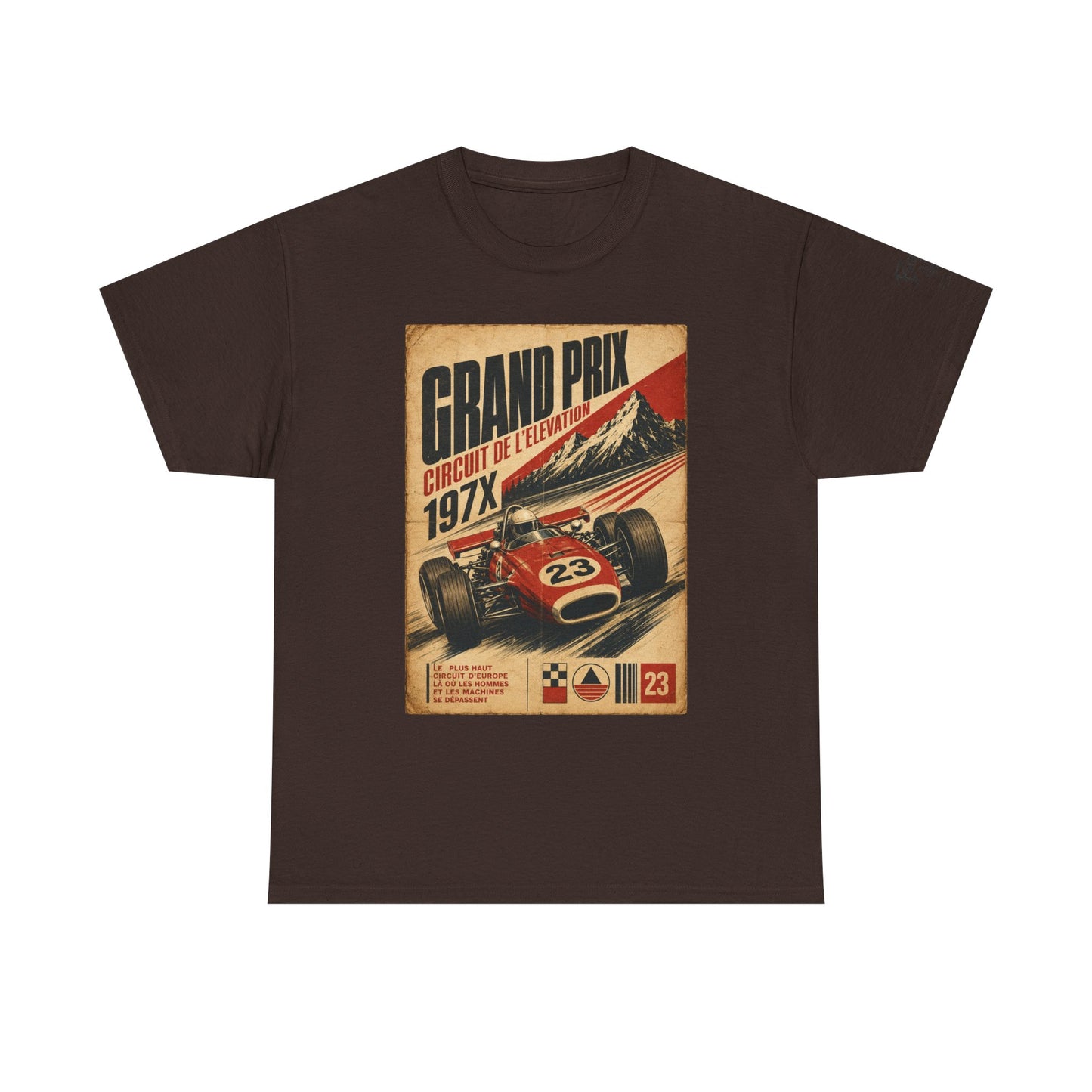 Grand Prix Vintage Racing Tee — Retro Circuit de LeMans 197X Car Poster