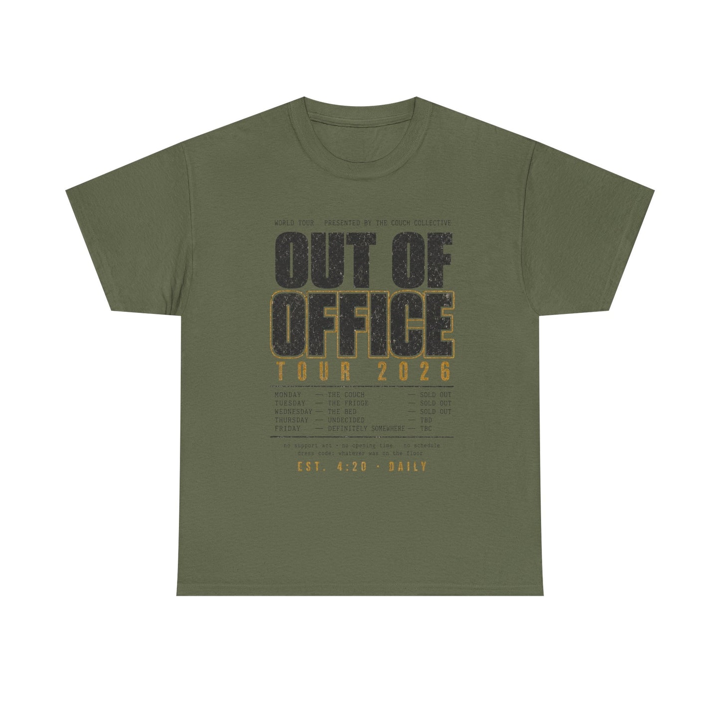 Out of Office Tour 2026 T‑Shirt — Vacation & Travel Graphic Tee