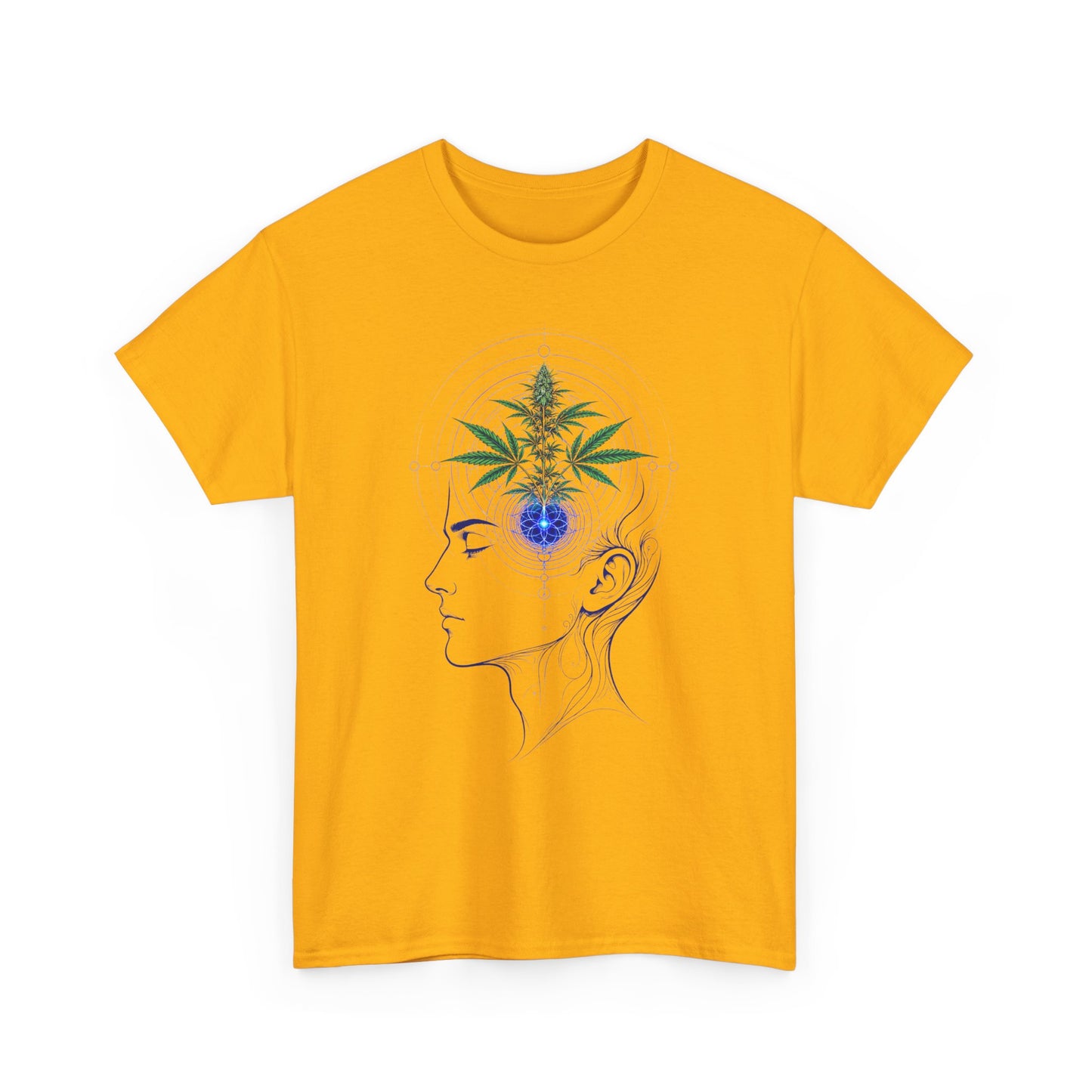 Mind Blossom T-Shirt — Botanical Head Illustration Tee