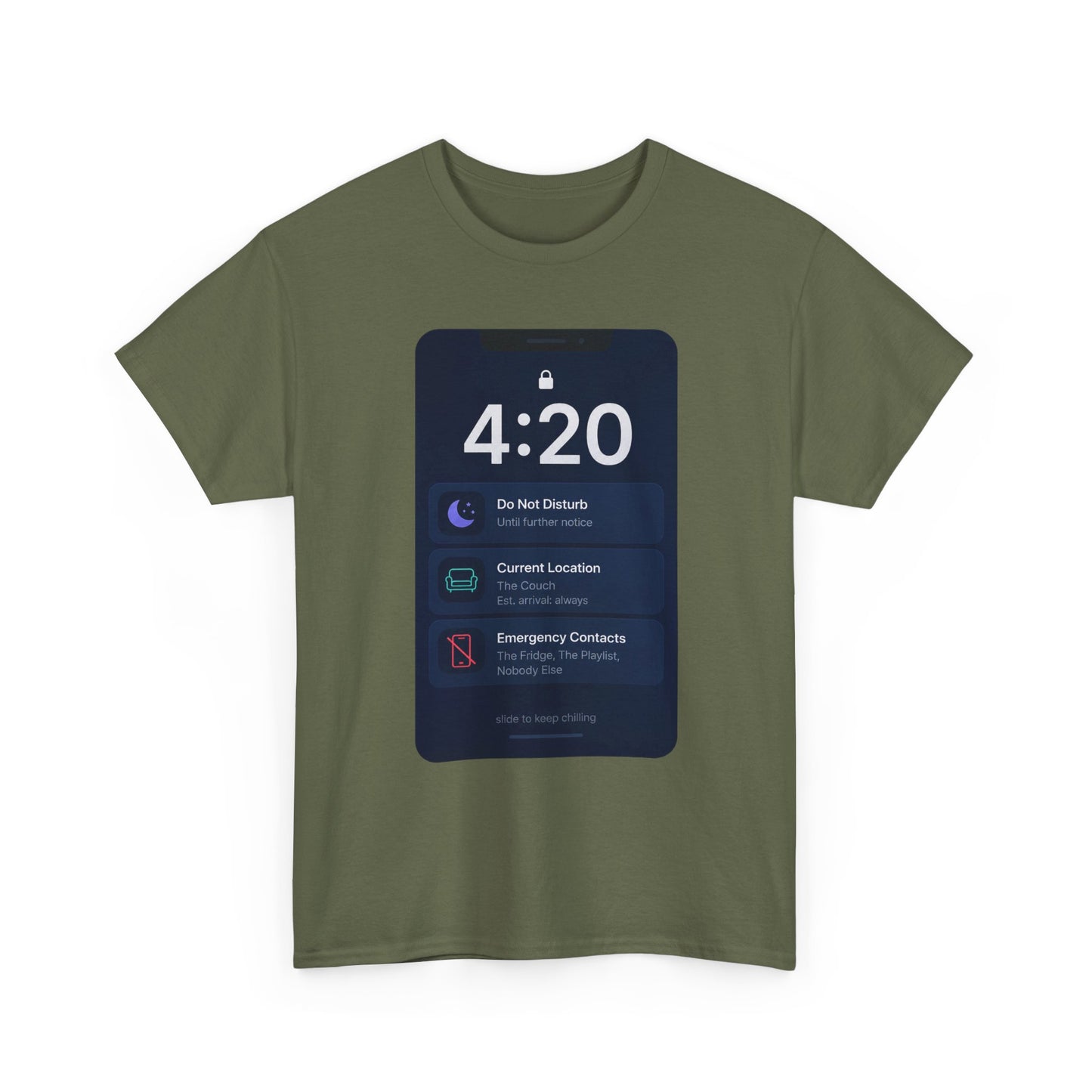 420 Phone Lockscreen Graphic Tee — Funny Stoner Shirt
