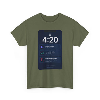 420 Phone Lockscreen Graphic Tee — Funny Stoner Shirt