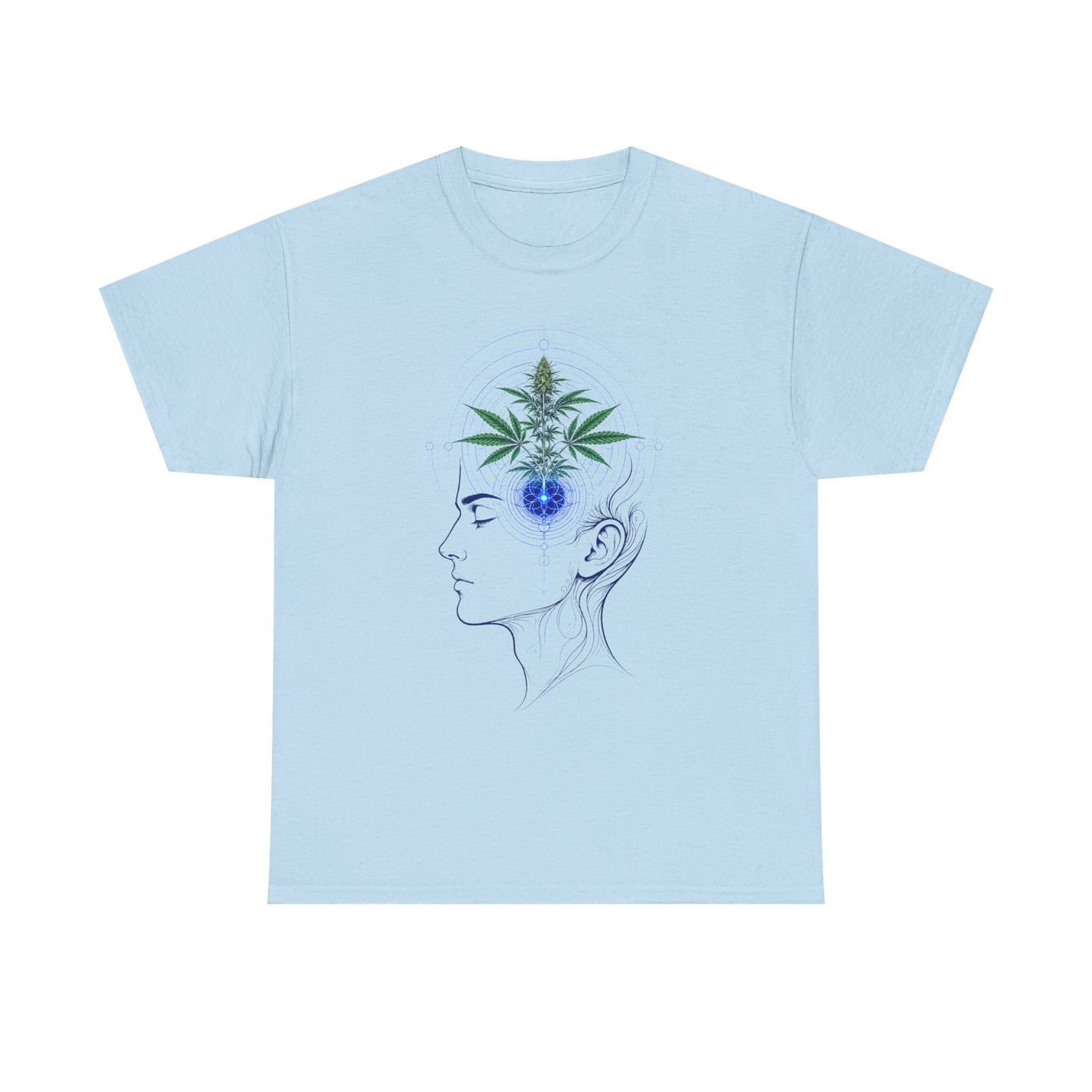 Mind Blossom T-Shirt — Botanical Head Illustration Tee