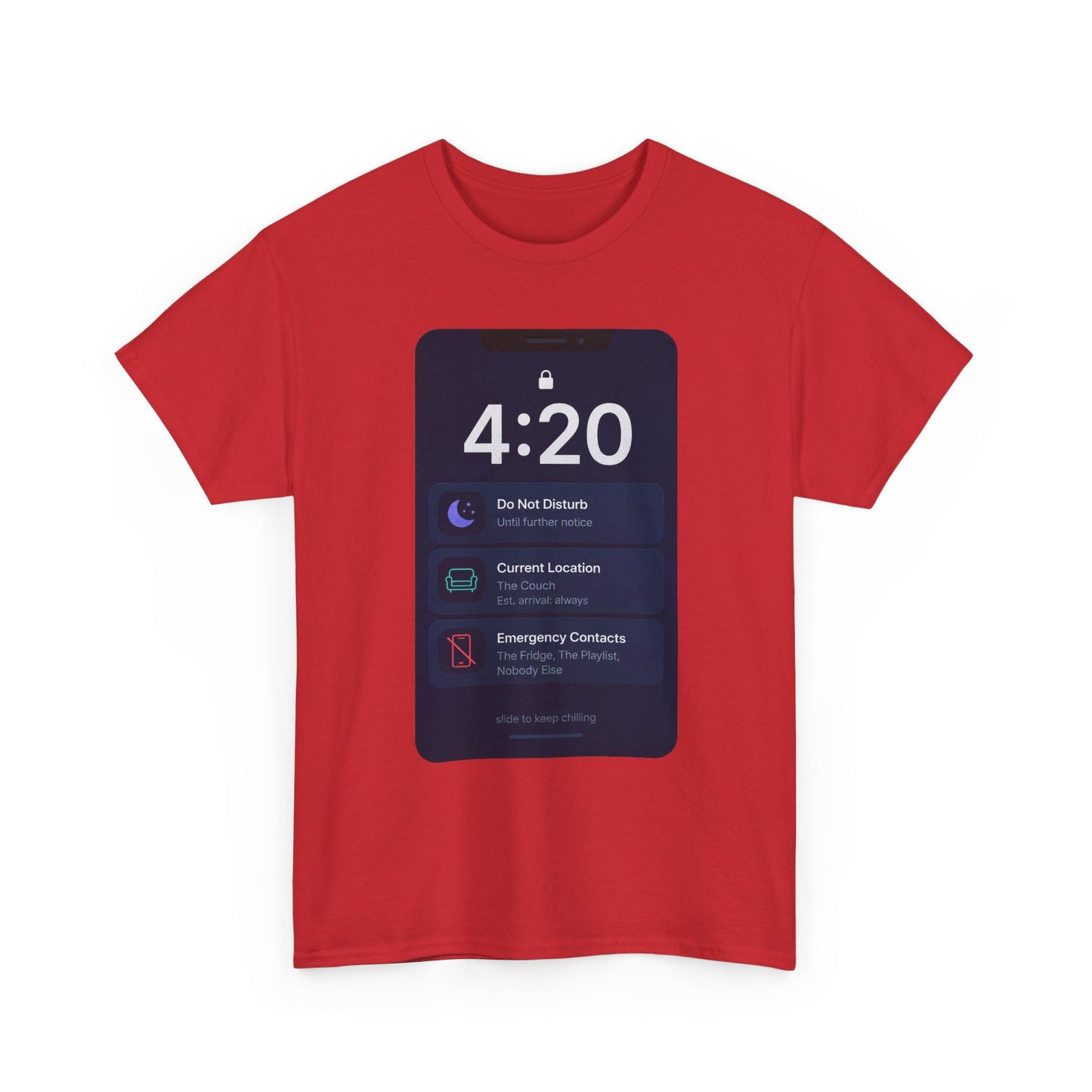 420 Phone Lockscreen Graphic Tee — Funny Stoner Shirt