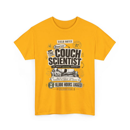 Funny Tee — "The Couch Scientist" Funny Vintage Sofa T-Shirt (10,000 Hours Logged)