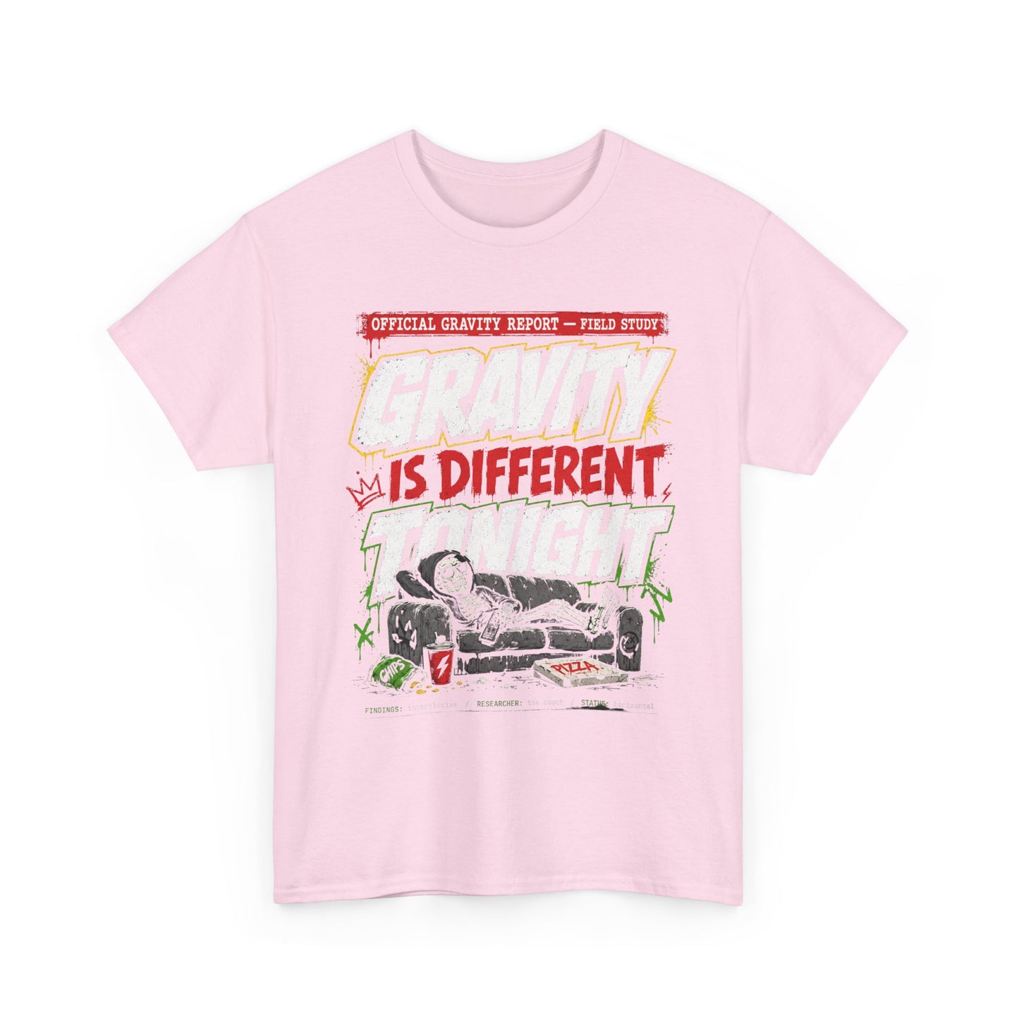 Funny Graphic Tee — 'Is Different' Retro Couch Illustration Shirt
