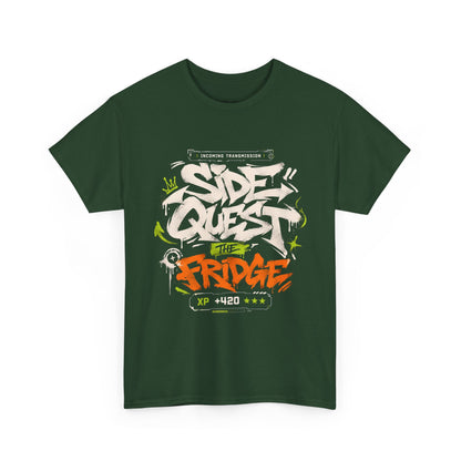 Funny Graffiti 'Side Quest: The Fridge' Graphic Tee — Gamer Streetwear T‑Shirt